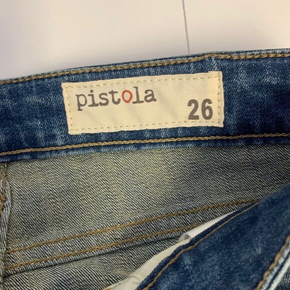 Pistola Tory Distressed Cropped Ankle Zip Skinny Jeans Size 26 New - Picture 10 of 16